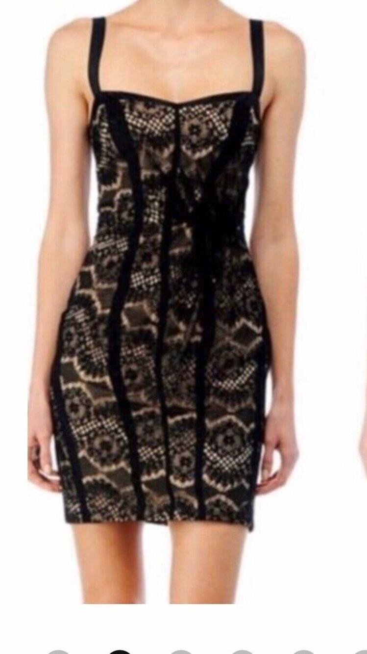 RAG & BONE Dress Size 6 Corset Silk Lace Sheer HADLEIGH Black whimsigoth goth